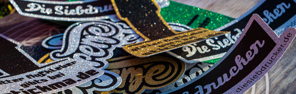 Individual print on glitter foil