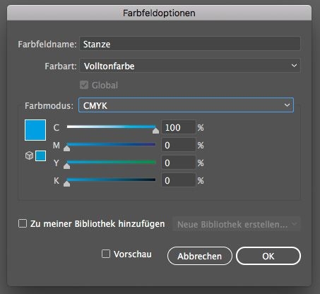 Beispiel Pfad Anstanzung